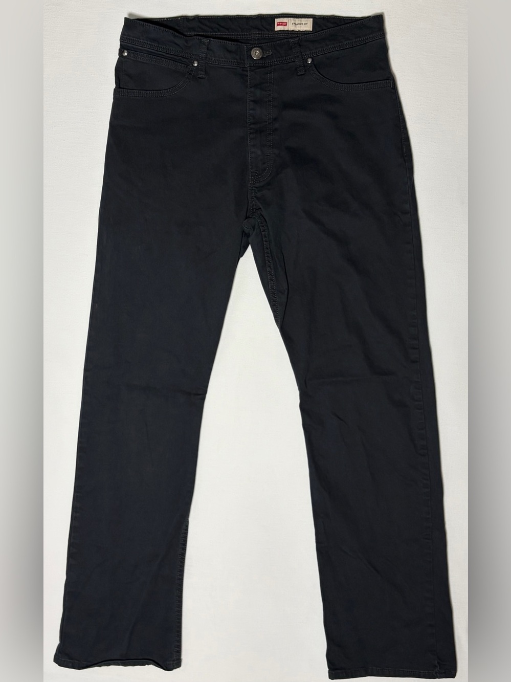 Wrangler Straight Fit Black Pants Men's 34x30 Classic Outdoor Workwear Excellent